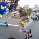 En Caracas arrollaron a una cuadrilla de trabajadores (video)