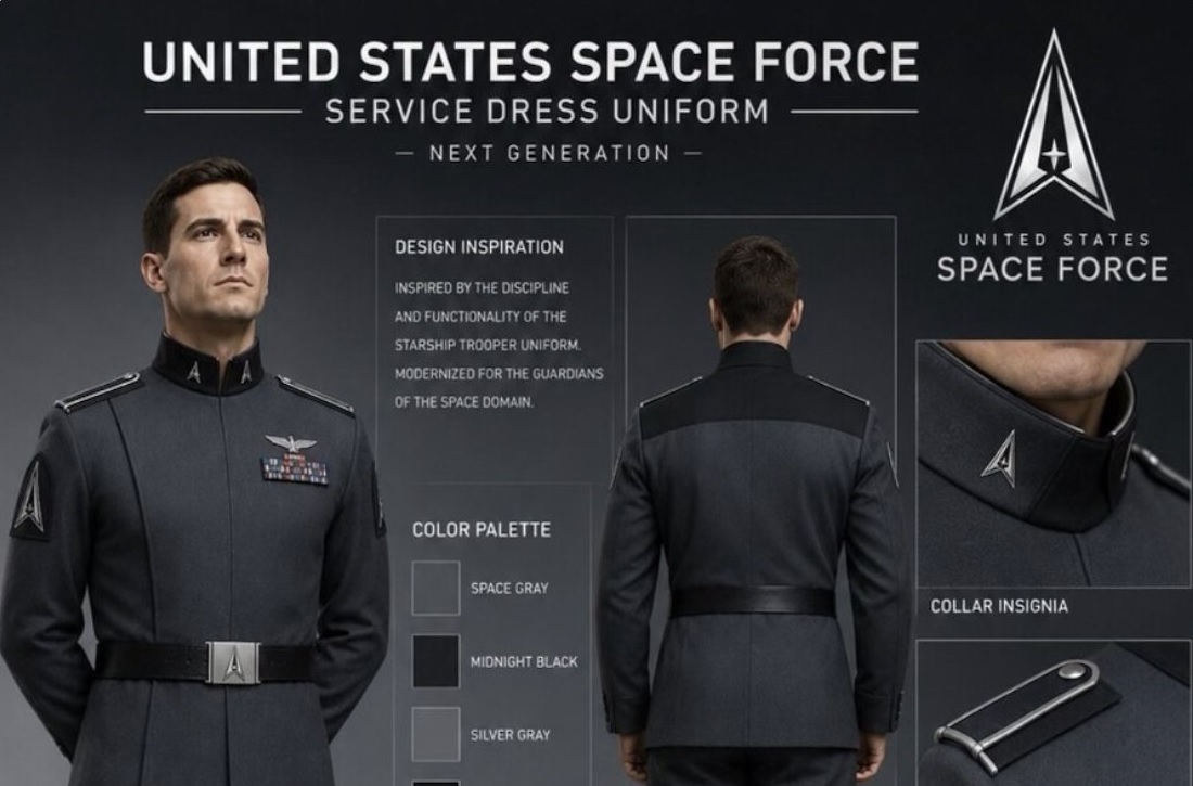 Trump propone para la Fuerza Espacial un uniforme inspirado en una sátira del fascismo